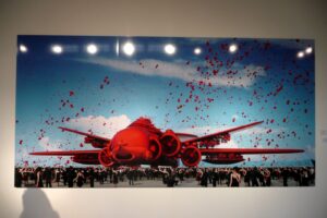 A painting in a 798 gallery