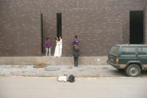 Taking wedding photos at 798